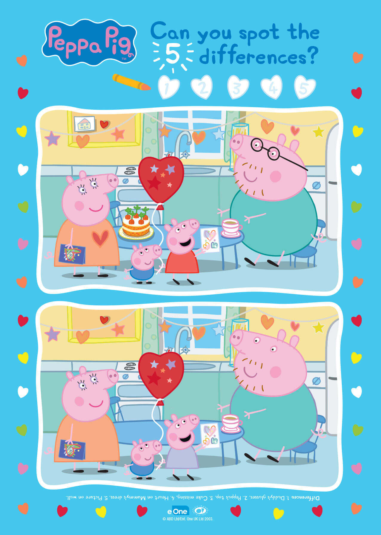 Peppa Pig Spot The Difference